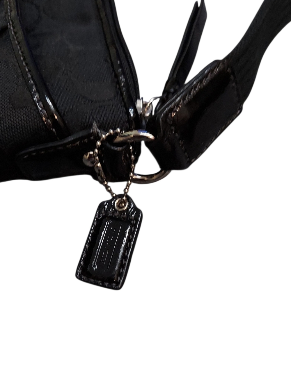 Y2K Coach Vintage Zip Ashley Swingpack Jacquard & Patent Leather Gently Loved - Picture 5 of 8